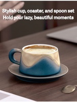 Ensemble de peinture sous glaçure personnalisable avec logo, polyvalent pour le thé et le café, cadeau promotionnel d'entreprise en gros avec boîte cadeau