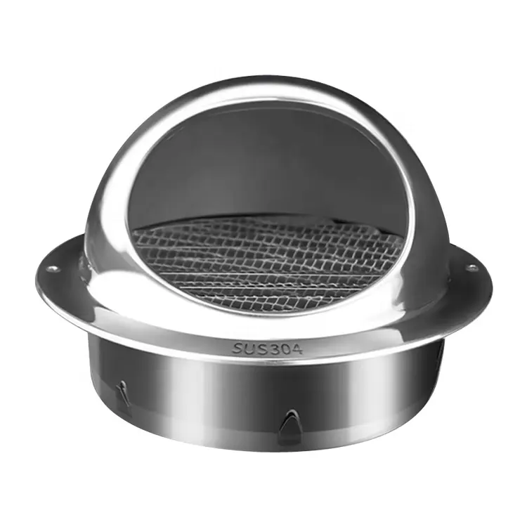 Tường nhà bếp Vent ống xả mui xe cap bìa không thấm nước thép không gỉ Air Vent cap Air Vent