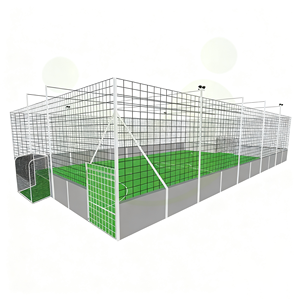 Terrain de <span class=keywords><strong>football</strong></span> extérieur à haute densité, <span class=keywords><strong>cage</strong></span> de <span class=keywords><strong>football</strong></span>, terrain de 3m x 2m x 1m, clôture à bande métallique et filet en PE, personnalisation - Product Image 5