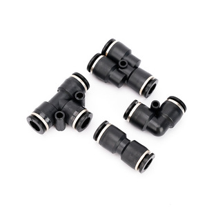 Conector Neumático Negro de Plástico de Conexión Rápida, Nuevo y Usado, para Uso Industrial, Conexiones Rectas en T y Curvas para Mangueras de Aire/PU/PE/PY/PV - Product Image 4
