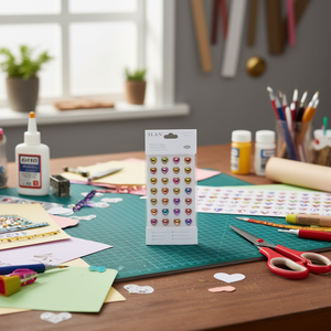 Adesivo con strass a forma di cuore rosso 14 mm M21722 M278778 Confezione da 2 - Product Image 3