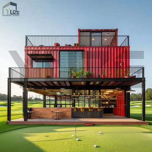 Maison Conteneur Moderne Personnalisée Cadre en Acier Coloré Villa Modulaire avec Terrasse pour Vivre en Plein Air - Product Image 2