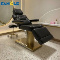 Modernes Wimpern bett Weiße Leder basis Multifunktion ales Schönheits bett Krankenhaus bett Beauty Motor Electric Facial Spa Massage bett