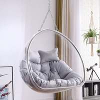 Chaise d'intérieur et d'extérieur en acrylique moderne bambou patio rotin osier oeuf suspendu balançoire chaise transparente avec support en métal