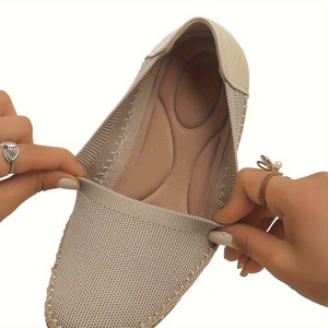 Mocassins en tricot respirant pour femmes, chaussures de marche décontractées à talon bas de 3 cm, chaussures plates légères et confortables antidérapantes - Product Image 6