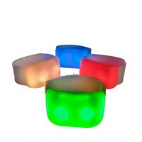 Bracelet LED lumineux télécommandé en ABS, réglable avec sangle, géré par l'organisateur, 15 couleurs, semi-artisanal