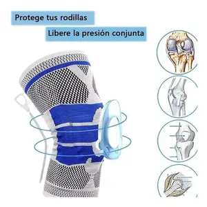 Genouillères de compression pour le sport avec absorption des chocs et conception en néoprène respirant, soutien articulé, sangles réglables, S - Product Image 4