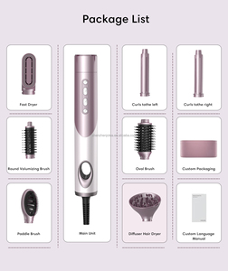 <span class=keywords><strong>Spazzola</strong></span> Asciugacapelli ad Aria Calda con 7 Testine Intercambiabili per Styling Rapido e Duraturo di <span class=keywords><strong>Capelli</strong></span> Ondulati, Logo Personalizzabile OEM/ODM - Product Image 2