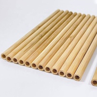 Pailles à boire en bambou réutilisables emballées individuellement et écologiques personnalisées pailles en bambou jetables compostables Boba