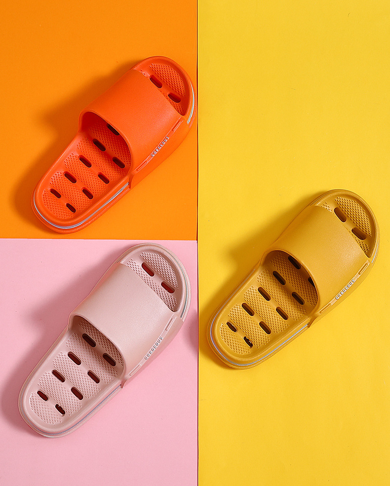 Men Hollowed Slippers Summer Household Non-slip Bathroom Quick Dry EVA Slides Slippers