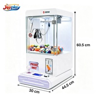 Joyplay Mini machine à griffes à monnayeur, blanche, pour petits jouets en peluche, machine de jeu d'arcade pour enfants
