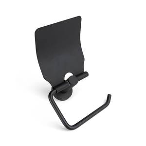 Conjunto de acessórios de banheiro em aço inoxidável SS201 de alta qualidade, gancho de parede preto, suporte para papel higiênico, escova de banheiro, conjunto de 4 peças - Product Image 2