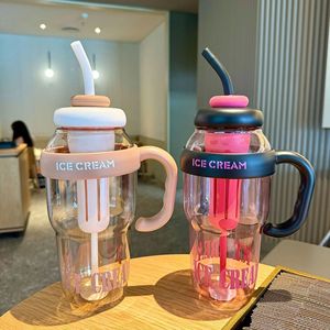 Borraccia da campeggio per esterni di grande capacità da 1300/1100 ml - Forma a ventre carina - Bottiglia estiva in plastica per bambini con beccuccio - Product Image 2