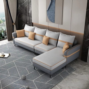 Set di <span class=keywords><strong>Divani</strong></span> Reclinabili in Stile Giapponese Moderno, <span class=keywords><strong>Divani</strong></span> Componibili in Morbida Pelle per Casa, Reception, Relax, Arredamento in Tessuto per Soggiorno - Product Image 1