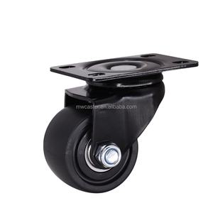 MW 2,5 Zoll Low Profile Black Nylon <span class=keywords><strong>PP</strong></span> Räder 63mm Lenk rollen für schwere Maschinen - Product Image 2