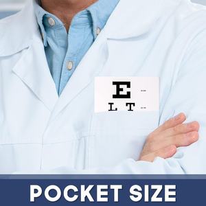 Tabla optométrica Tamaño de bolsillo Herramienta de medición de agudeza visual de <span class=keywords><strong>6</strong></span> pies con regla y medidor de pupila para médicos Estudiantes Familias - Product Image 4