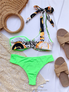 FYA1023 New Women'S One Shoulder Swimsuit <strong>Print</strong> <strong>Cow</strong> Spotted <strong>Bikini</strong> 2021 - Product Image 6