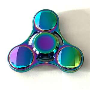 Spinner de Dedo Metálico Personalizado con Colores del Arcoíris, Juguete Antiestrés para Niñas - Product Image 2