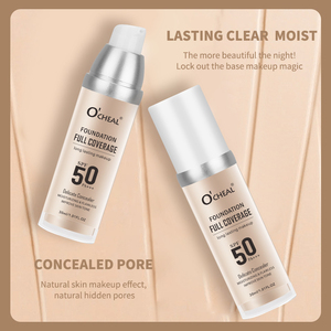 Wholesale Moist Sunscreen <strong>Foundation</strong> Full Coverage Waterproof Long Lasting Color Changing SPF 50 Matte Liquid <strong>Foundation</strong> <strong>Cream</strong> - Product Image 6