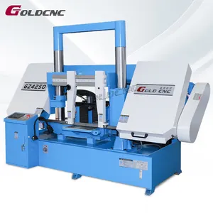 GOLDCNC mesin gergaji band bandsaw otomatis 2024 baru GZ4250 gergaji pita kontrol plc otomatis sepenuhnya