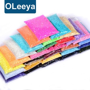 Usine Oleeya de gros 2mm à 6mm dos plat résine gelée AB Non Hotfix strass en vrac pour le vêtement - Product Image 1