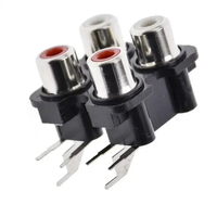Yüksek kalite 2/4/6/8 delik RCA kadın Stereo ses jakı AV ses girişi amplifikatör arayüzü sinyal bağlantı konnektörü