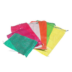 Ail coloré 20kg sac en maille PE avec impression offset sac à cordon recyclable de Shandong usine Logo personnalisé - Product Image 5