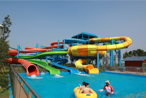 抗UVファイバーグラス＆スチール製屋外カヤックコンボウォータースライド（公共家族向け施設用） - Product Image 3