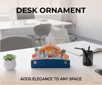 Veilleuse LED 3D en papier découpé Scène de la Nativité, Lampe de bureau décorative, Cadeau de Noël