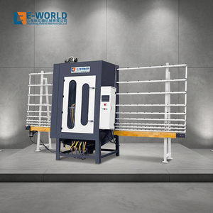 เครื่องพ่นทรายกระจกแนวตั้งอัตโนมัติควบคุมด้วย PLC ยี่ห้อ Eworld Reliable (สีดำเหล็ก ความหนา 3-20 มม.) สำหรับใช้งานเชิงพาณิชย์ - Product Image 1