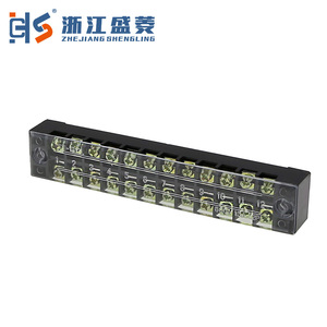 TB-1512 10P 600V 15A 이중 열 황동 배리어 블록 나사 단자 21-30 AWG 산업용 - Product Image 2