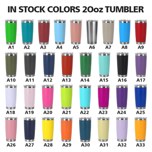 Custom Logo 20oz Powder Coated Tumbler Cups Double Wall Stainless Steel Insulated Vacuum Travel Beer Coffee Mug With Lid - Product Image 2