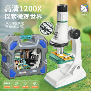 ชุดกล้องจุลทรรศน์ Xueyouma กำลังขยาย 1200 เท่า พร้อมไฟ LED สำหรับเด็ก ของเล่นเพื่อการศึกษาทางวิทยาศาสตร์ สำหรับเด็กอายุ 7-14 ปี - Product Image 3