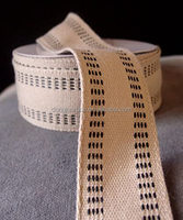 Sangle de rembourrage en jute à rayures rouges de 3 1/2po, rouleau de sangle de jute naturel vert de 10 mètres pour sièges de chaise pour Noël