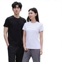 Kaos Katun Bambu Unisex Kuenzi 230GSM Tanboocel Antibakteri Pendingin Perlindungan UV Penyerap Keringat Drop Shoulder OEM RTS