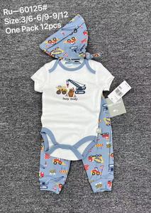 <span class=keywords><strong>Neonato</strong></span> <span class=keywords><strong>maschio</strong></span> e femmina bambino 3 pezzi di abbigliamento in cotone - Product Image 4