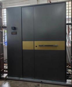 Suministro de fábrica Personalizar Casa Entrada exterior Pivote DE SEGURIDAD Puerta abatible Puerta principal delantera de seguridad Puertas de entrada de aluminio forjado - Product Image 1