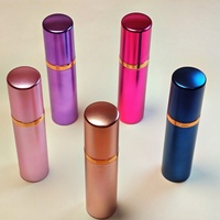Flacon pulvérisateur de parfum rechargeable de 5 ml avec pompe de pulvérisation vide et buse en plastique électroplaqué, portable