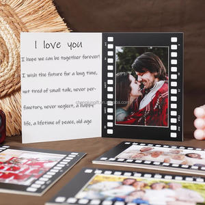 กรอบรูปงานแต่งงานสีดำปั๊มทองแบบเปิดได้สั่งทำพิเศษพร้อมแฟ้มใส่รูปกระดาษ - Product Image 4