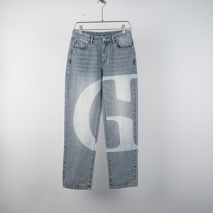 Design Vintage svasato <span class=keywords><strong>Jeans</strong></span> da <span class=keywords><strong>uomo</strong></span> larghi a metà vita stampa con Design solido pantaloni in Denim - Product Image 1