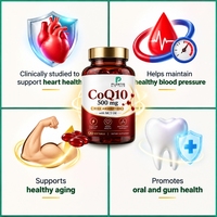 120 gélules molles CoQ10 non-OGM, antioxydant 500mg, coenzyme Q10, complément alimentaire pour la santé cardiaque et le soutien énergétique