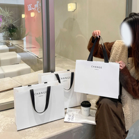 Grand sac d'emballage de luxe pour bijoux et gloss, avec logo, en papier mat, pour boutique