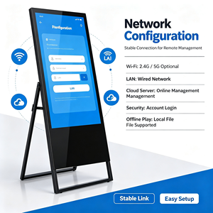 Faltbare Digitale Werbeanzeige für Geschäfte, 43 Zoll LCD Digital-Poster, Werbedisplay für Bekleidungsgeschäfte, Restaurants und Einzelhandel - Product Image 6