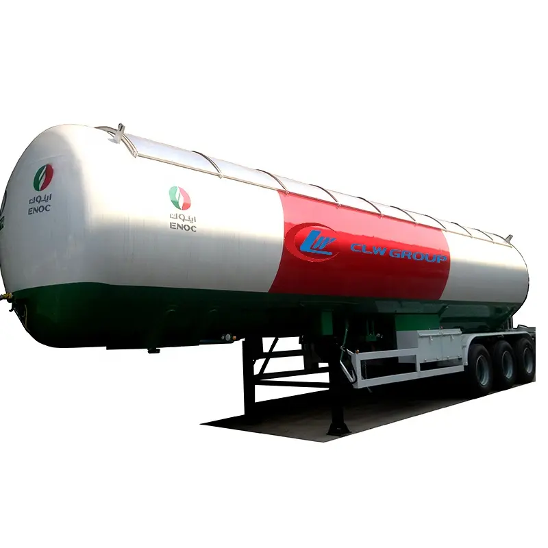 Fabrika doğrudan tedarik asme tri aks 58.5cbm 25ton azot oksit tankı römork, clw lpg gaz römork, toplu lpg römork