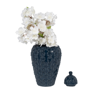 Vaso in ceramica testurizzata per soggiorno, decorazione per la casa, elegante vaso per fiori, complemento d'arredo per camera da letto e ufficio. - Product Image 4