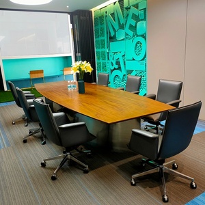 Environmental <b>Protection</b> High End Modern 10 Seater Office Conference <b>Table</b> Meeting MDF <b>Table</b> and Chairs - Product Image 2