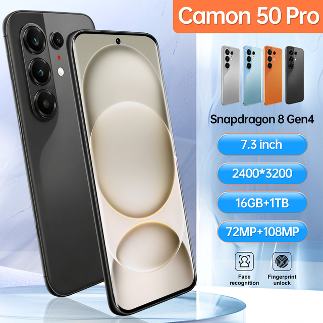 2026 New Camon 50 Pro 5G Smartphone 7800mAh Battery 50MP AI Camera Dual SIM Android Smartphone