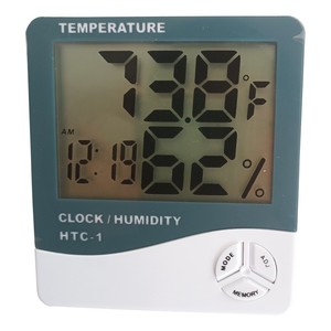 Htc1 Độ chính xác cao trong nhà thermohygrometer Temp độ ẩm đồng hồ báo thức kỹ thuật số lớn màn hình <span class=keywords><strong>LCD</strong></span> AAA pin - Product Image 1