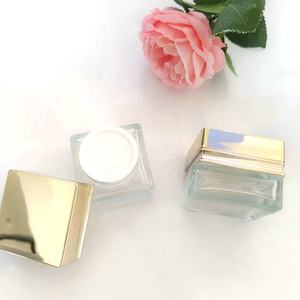 Contenedor de crema corporal para cuidado de la piel de lujo, tarro cosmético de vidrio, embalaje Square20ml, 30 Ml, 50ml con tapa dorada, crema de plástico para el cuidado de la piel KZ - Product Image 6