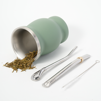Ensemble de gourde isotherme en acier inoxydable de qualité supérieure avec design sportif, prêt pour les voyages et kit d'accessoires complet